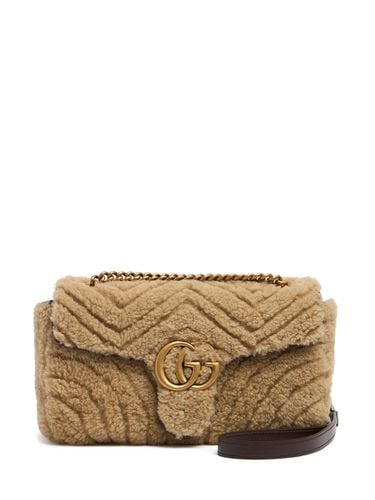 Borsa Piccola Gg Marmont In Shearling - GUCCI - Modalova