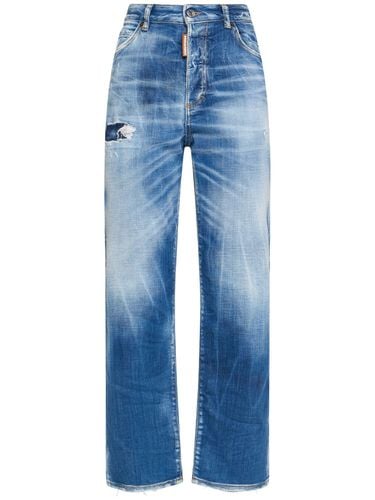 Jeans Dritti Vita Alta Boston - DSQUARED2 - Modalova