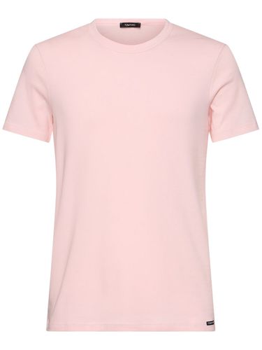 T-shirt Girocollo In Jersey Di Cotone - TOM FORD - Modalova