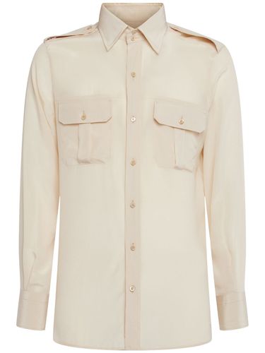 Camicia In Seta Crepe De Chine Leggera - TOM FORD - Modalova