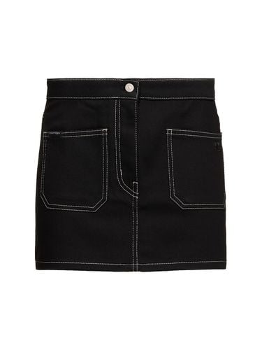 Stretch Cotton Denim Mini Skirt - COURREGES - Modalova