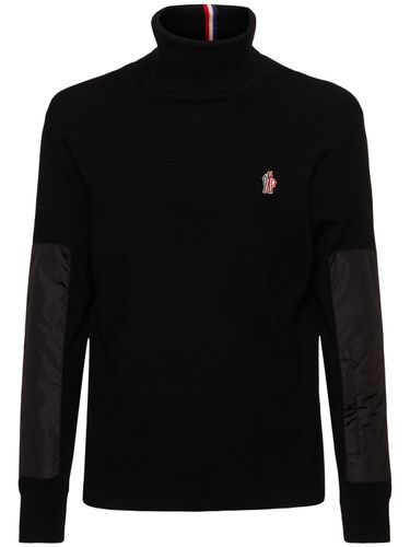 Sweatshirt Aus Stretch-wolle Mit Rollkragen - MONCLER GRENOBLE - Modalova