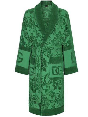 Jacquard Bathrobe - DOLCE & GABBANA - Modalova