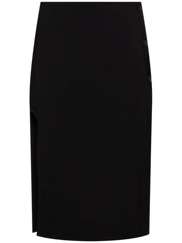 Oblique Tailored Wool Long Skirt - COURREGES - Modalova