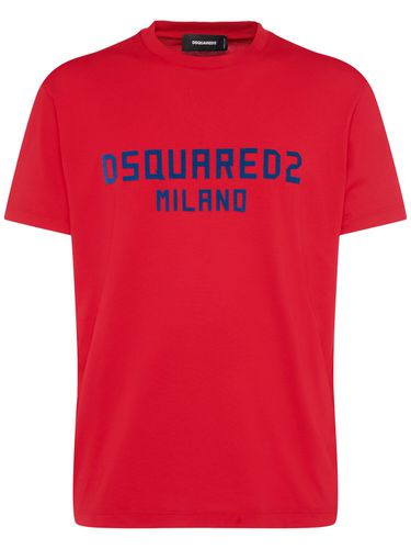 Camiseta De Algodón Estampado - DSQUARED2 - Modalova