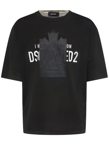 Camiseta De Algodón Estampada - DSQUARED2 - Modalova