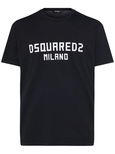 Camiseta De Algodón Estampado - DSQUARED2 - Modalova