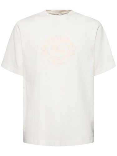 T-shirt Aus Baumwolle „crest“ - BURBERRY - Modalova