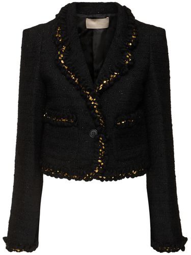 Chaqueta Corta De Tweed - ELIE SAAB - Modalova