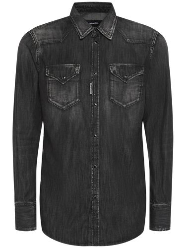 Camicia Western In Cotone - DSQUARED2 - Modalova