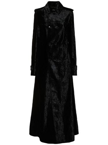 Siri Double Breast Velvet X-long Coat - ANN DEMEULEMEESTER - Modalova