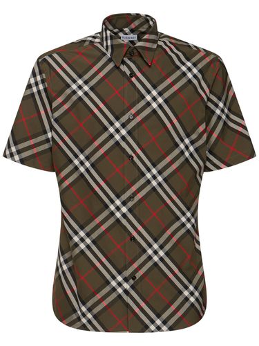 Camicia In Cotone Check - BURBERRY - Modalova