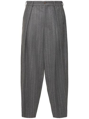 Pantaloni Gessati In Flanella Di Lana - COMME DES GARÇONS HOMME PLUS - Modalova