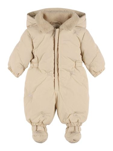 Nylon Puffer Hooded Down Snowsuit - BURBERRY - Modalova