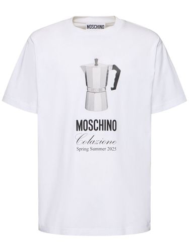 T-shirt „caffettiera§ - MOSCHINO - Modalova