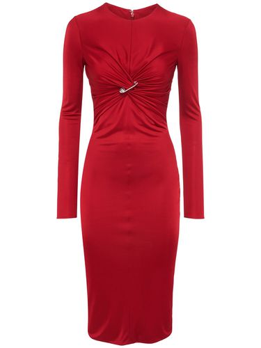 Liquid Viscose Jersey Midi Dress - VERSACE - Modalova