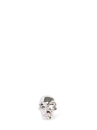 Orecchino Singolo Skull In Ottone - ALEXANDER MCQUEEN - Modalova