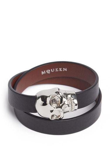 Brazalete De Latón Y Piel - ALEXANDER MCQUEEN - Modalova