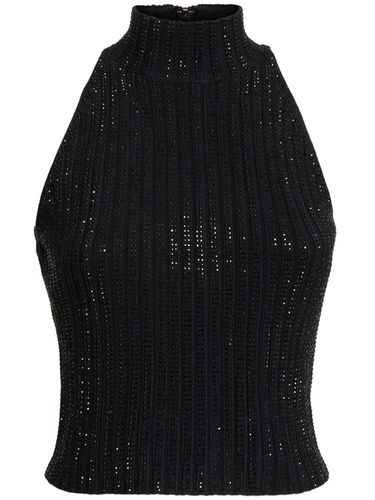 Embellished Knit Top - DAVID KOMA - Modalova