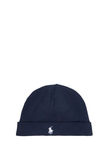 Gorro Beanie De Algodón Jersey Bordado - POLO RALPH LAUREN - Modalova