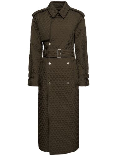 Gabardine Long Trench Coat - BURBERRY - Modalova