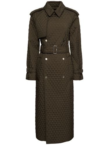 Trench Lungo In Gabardina - BURBERRY - Modalova