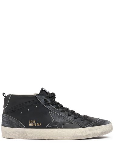 Mm Mid Star Leather Sneakers - GOLDEN GOOSE - Modalova