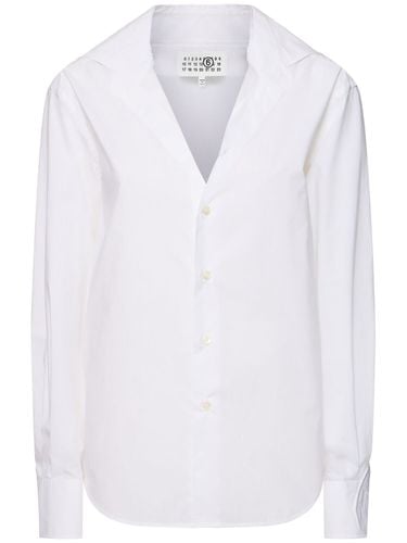 Cotton Poplin Shirt - MM6 MAISON MARGIELA - Modalova