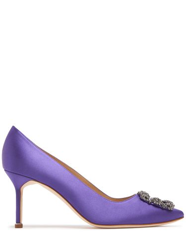 Mm Hohe Pumps Aus Spitze Und Satin „hangisi“ - MANOLO BLAHNIK - Modalova