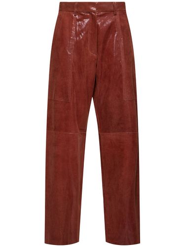 Lizard Print Leather Cargo Pants - FORTE_FORTE - Modalova