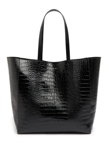 Elly Croc Embossed Leather Tote Bag - ANINE BING - Modalova