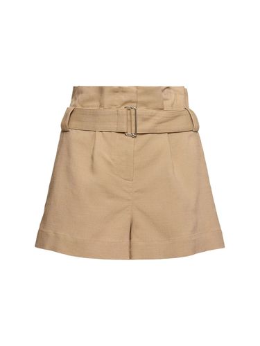 Shorts Vita Alta Con Cintura - MSGM - Modalova