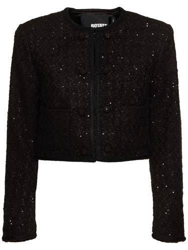 Bouclé Crop Jacket - ROTATE - Modalova