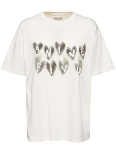 Cade Hearts Logo Cotton T-shirt - ANINE BING - Modalova