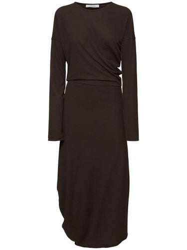 Long Sleeve Twisted Jersey Midi Dress - LEMAIRE - Modalova