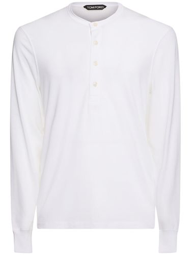 Camiseta De Lyocell Con Manga Larga - TOM FORD - Modalova