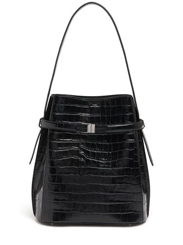 Bolso Bucket Belted De Piel Efecto Cocodrilo - TOTEME - Modalova