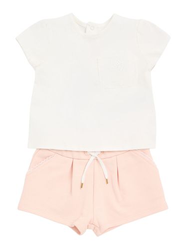 Camiseta Y Shorts De Jersey De Algodón - CHLOÉ - Modalova