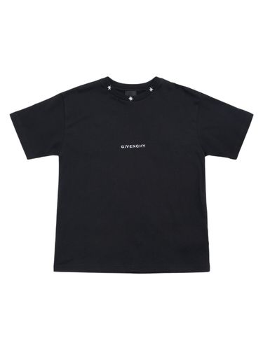 Camiseta De Jersey De Algodón Bordada - GIVENCHY - Modalova