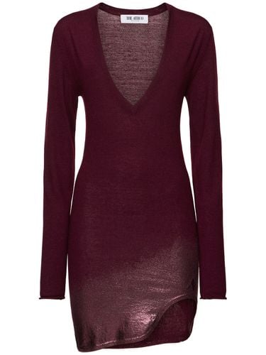 Cashmere & Silk V-neck Mini Dress - THE ATTICO - Modalova