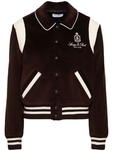 Chaqueta Varsity De Pana De Algodón - SPORTY & RICH - Modalova