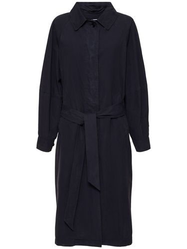 Cotton Canvas Belted Long Coat - ASPESI - Modalova