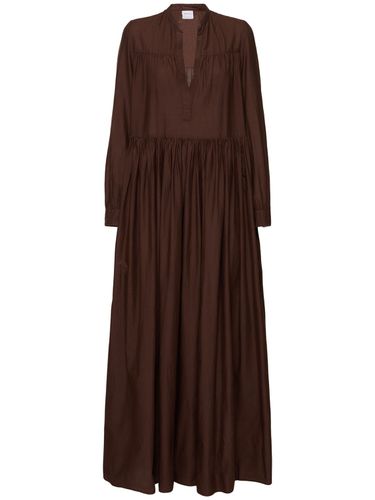 Cotton Muslin Draped Long Dress - ASPESI - Modalova