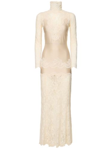 Turtleneck Lace Long Dress - RABANNE - Modalova