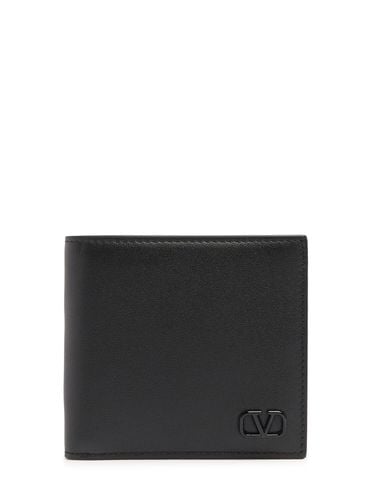 Cartera De Piel Con Logo De Metal - VALENTINO GARAVANI - Modalova