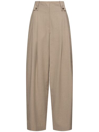 Jenci Raw Silk Blend High Waist Pants - NANUSHKA - Modalova