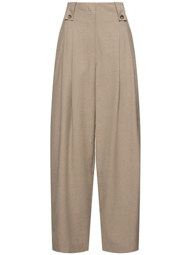 Pantalones De Seda Con Cintura Alta - NANUSHKA - Modalova