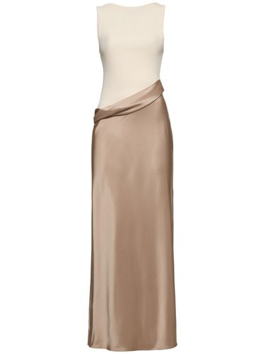 Cobee Jersey & Satin Long Dress - NANUSHKA - Modalova