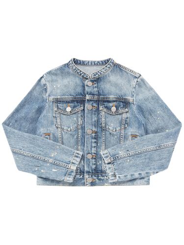 Chaqueta De Denim De Algodón Estampada - MM6 MAISON MARGIELA - Modalova