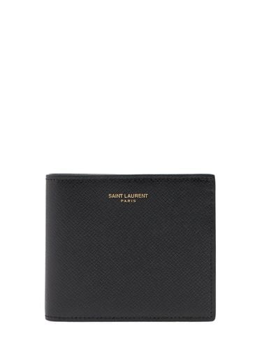 East/west Leather Wallet - SAINT LAURENT - Modalova